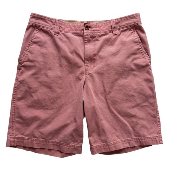 Izod Saltwater Mens Pink Chino Shorts 34W 10.5" Inseam Cotton Blend Casual - Picture 1 of 6